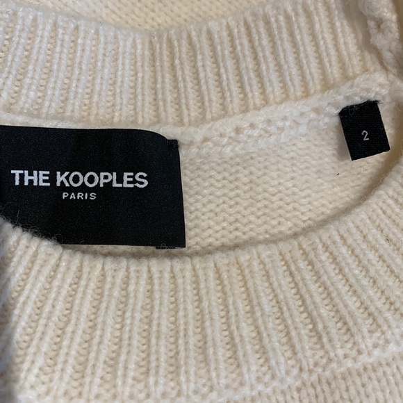 The Kooples Paris Winter White Crewneck Wool Sweater - Picture 6 of 6